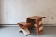 writing desk and folding stool